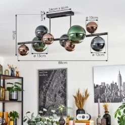 Sacoselo Deckenleuchte Glas 10 Cm, 12 Cm, 15 Cm Schwarz, 9-flammig -Lampe Verkäufe sacoselo deckenleuchte glas 10 cm 12 cm 15 cm h3760123 3