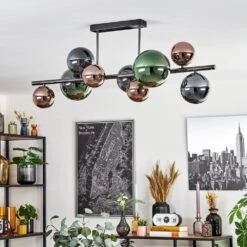 Sacoselo Deckenleuchte Glas 10 Cm, 12 Cm, 15 Cm Schwarz, 9-flammig -Lampe Verkäufe sacoselo deckenleuchte glas 10 cm 12 cm 15 cm h3760123 9