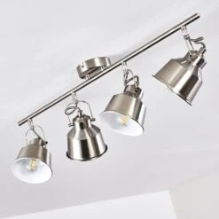 Safari Deckenleuchte Chrom Gebürstet, 4-flammig -Lampe Verkäufe safari deckenleuchte h3012994 do2 11