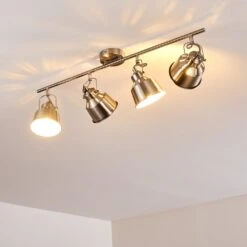 Safari Deckenleuchte Chrom Gebürstet, 4-flammig -Lampe Verkäufe safari deckenleuchte h3012994 do2 15