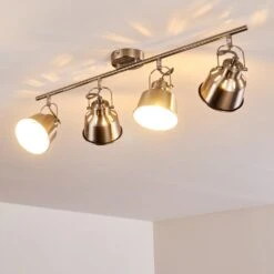 Safari Deckenleuchte Chrom Gebürstet, 4-flammig -Lampe Verkäufe safari deckenleuchte h3012994 do2 18