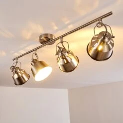 Safari Deckenleuchte Chrom Gebürstet, 4-flammig -Lampe Verkäufe safari deckenleuchte h3012994 do2 2