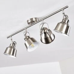 Safari Deckenleuchte Chrom Gebürstet, 4-flammig -Lampe Verkäufe safari deckenleuchte h3012994 do2 8