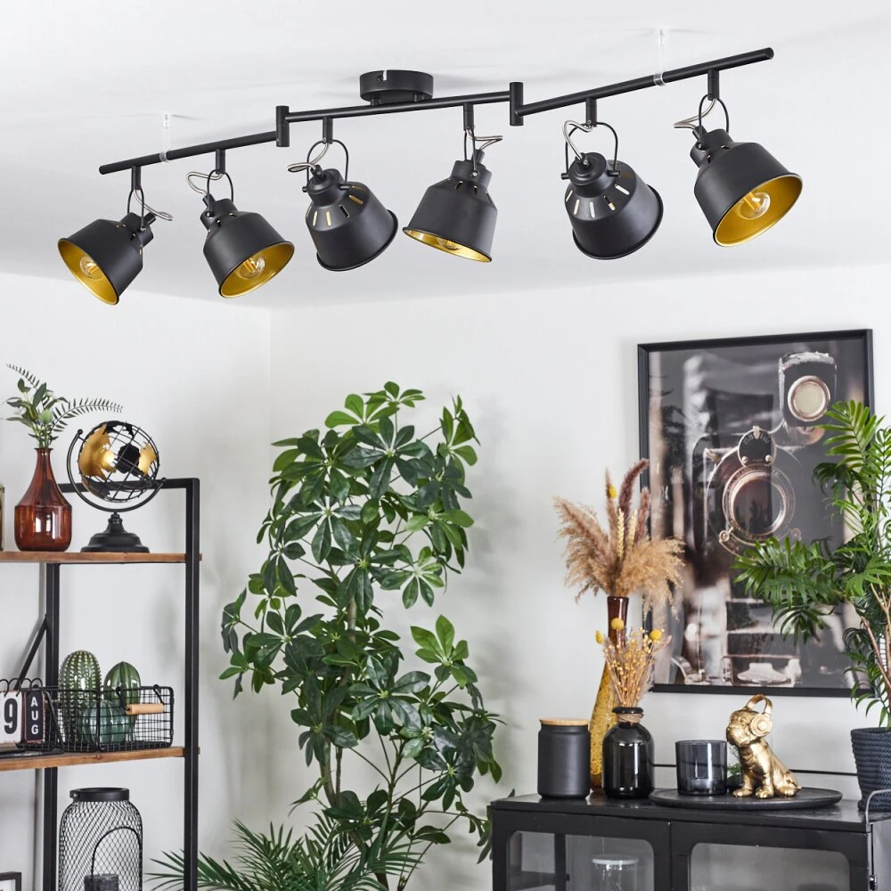 Safari Deckenleuchte Chrom, Schwarz, 6-flammig 14 Safari Deckenleuchte Chrom, Schwarz, 6-flammig – Bild 12