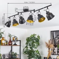 Safari Deckenleuchte Chrom, Schwarz, 6-flammig 17 Safari Deckenleuchte Chrom, Schwarz, 6-flammig -Lampe Verkäufe safari deckenleuchte h3643327 3