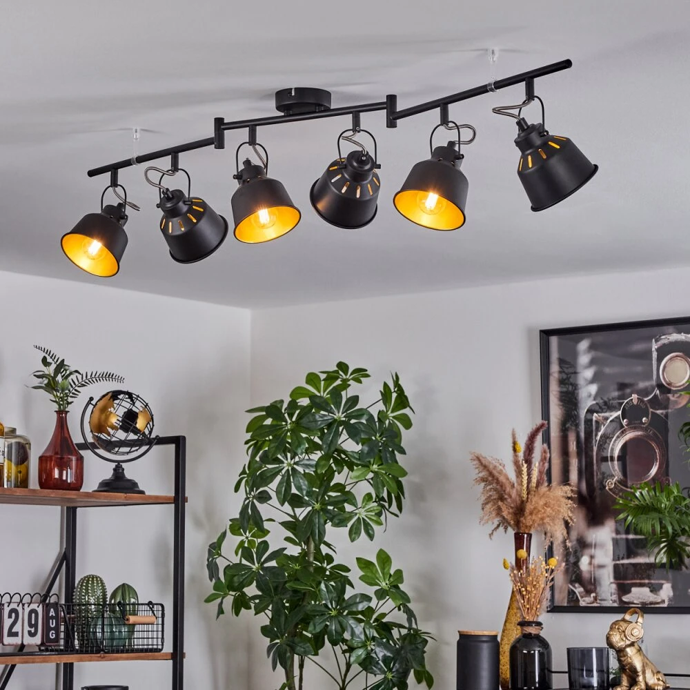 Safari Deckenleuchte Chrom, Schwarz, 6-flammig 9 Safari Deckenleuchte Chrom, Schwarz, 6-flammig – Bild 7