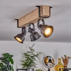 Safari Deckenleuchte Naturfarben, Schwarz, 3-flammig -Lampe Verkäufe safari deckenleuchte h3695289 10