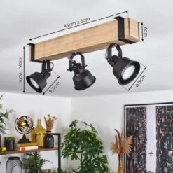 Safari Deckenleuchte Naturfarben, Schwarz, 3-flammig -Lampe Verkäufe safari deckenleuchte h3695289 3