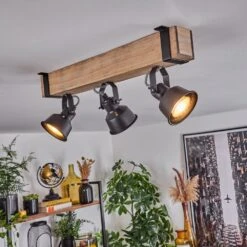 Safari Deckenleuchte Naturfarben, Schwarz, 3-flammig -Lampe Verkäufe safari deckenleuchte h3695289 8