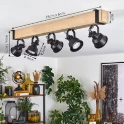 Safari Deckenleuchte Naturfarben, Schwarz, 5-flammig -Lampe Verkäufe safari deckenleuchte h3695302 3