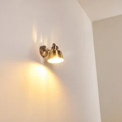 Safari Wandleuchte Chrom Gebürstet, 1-flammig -Lampe Verkäufe safari wandleuchte h3012963 do4 15