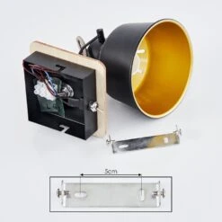 Safari Wandleuchte Chrom, Holz Hell, Schwarz, 1-flammig -Lampe Verkäufe safari wandleuchte h3580899 4