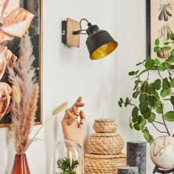 Safari Wandleuchte Chrom, Holz Dunkel, Schwarz, 1-flammig 21 Safari Wandleuchte Chrom, Holz Dunkel, Schwarz, 1-flammig -Lampe Verkäufe safari wandleuchte h3580936 9