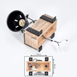 Safari Wandleuchte Naturfarben, Schwarz, 1-flammig -Lampe Verkäufe safari wandleuchte h3718278 4