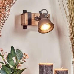 Safari Wandleuchte Naturfarben, Schwarz, 1-flammig -Lampe Verkäufe safari wandleuchte h3718278 6