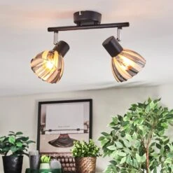 Saire Deckenleuchte Chrom, Schwarz, 2-flammig -Lampe Verkäufe saire deckenleuchte h3976456 12