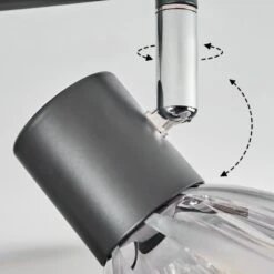 Saire Deckenleuchte Chrom, Schwarz, 2-flammig -Lampe Verkäufe saire deckenleuchte h3976456 5