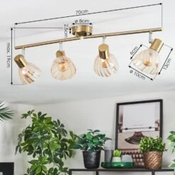 Saire Deckenleuchte Chrom, Messing, 4-flammig -Lampe Verkäufe saire deckenleuchte h9008460 3