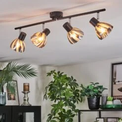 Saire Deckenleuchte Chrom, Schwarz, 4-flammig -Lampe Verkäufe saire deckenleuchte h9008484 12