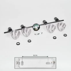 Saire Deckenleuchte Chrom, Schwarz, 4-flammig -Lampe Verkäufe saire deckenleuchte h9008484 4