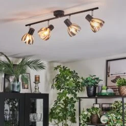 Saire Deckenleuchte Chrom, Schwarz, 4-flammig -Lampe Verkäufe saire deckenleuchte h9008484 8