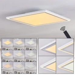 Salamo LED Panel Weiß, 2-flammig, Fernbedienung