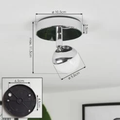 Sanchequias Deckenleuchte LED Chrom, 1-flammig, Fernbedienung, Farbwechsler -Lampe Verkäufe sanchequias deckenleuchte h3657331 3