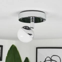 Sanchequias Deckenleuchte LED Chrom, 1-flammig, Fernbedienung, Farbwechsler -Lampe Verkäufe sanchequias deckenleuchte h3657331 4