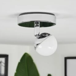 Sanchequias Deckenleuchte LED Chrom, 1-flammig, Fernbedienung, Farbwechsler -Lampe Verkäufe sanchequias deckenleuchte h3657331 9