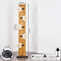 Santorum Stehleuchte Altsilber, Naturfarben, 5-flammig -Lampe Verkäufe santorum stehleuchte h3564479 3