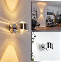 Sapri Wandleuchte Chrom, 1-flammig