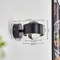 Sapri Wandleuchte Schwarz, 1-flammig -Lampe Verkäufe sapri wandleuchte h3017456 do1 3