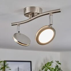 Sarnadinha Deckenleuchte LED Nickel-Matt, 2-flammig -Lampe Verkäufe sarnadinha deckenleuchte h3770696 6