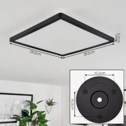 Sasinhosa Deckenpanel LED Schwarz, 1-flammig, Fernbedienung -Lampe Verkäufe sasinhosa deckenpanel h3671375 3