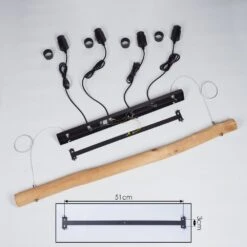 Seegaard Pendelleuchte Holz Hell, Schwarz, 4-flammig -Lampe Verkäufe seegaard pendelleuchte h3013953 4