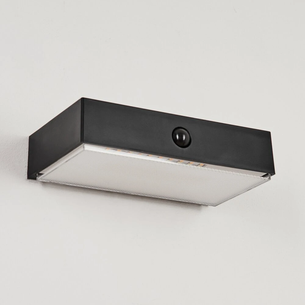 Seilhac Solarwandleuchte LED Schwarz, 1-flammig, Bewegungsmelder 14 Seilhac Solarwandleuchte LED Schwarz, 1-flammig, Bewegungsmelder – Bild 12