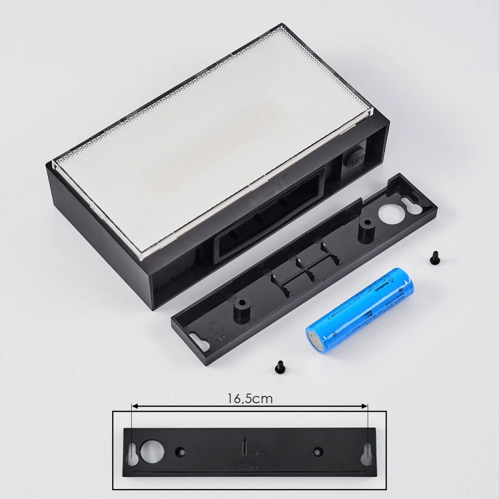 Seilhac Solarwandleuchte LED Schwarz, 1-flammig, Bewegungsmelder 7 Seilhac Solarwandleuchte LED Schwarz, 1-flammig, Bewegungsmelder – Bild 5