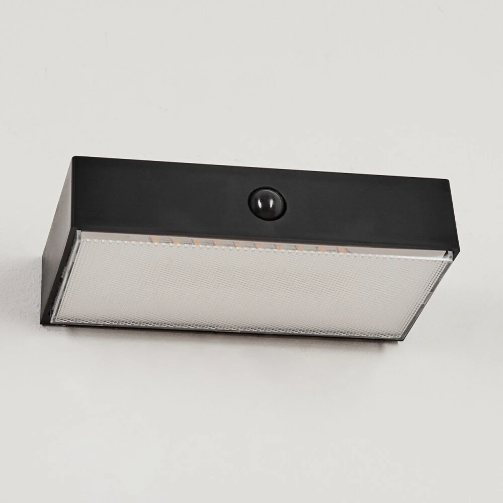 Seilhac Solarwandleuchte LED Schwarz, 1-flammig, Bewegungsmelder 11 Seilhac Solarwandleuchte LED Schwarz, 1-flammig, Bewegungsmelder – Bild 9