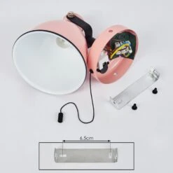 Selki Wandleuchte Pink, Schwarz, 1-flammig -Lampe Verkäufe selki wandleuchte h3018880 4