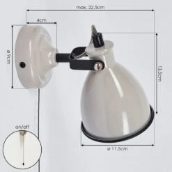 Selki Wandleuchte Grau, Schwarz, 1-flammig -Lampe Verkäufe selki wandleuchte h3018934 3