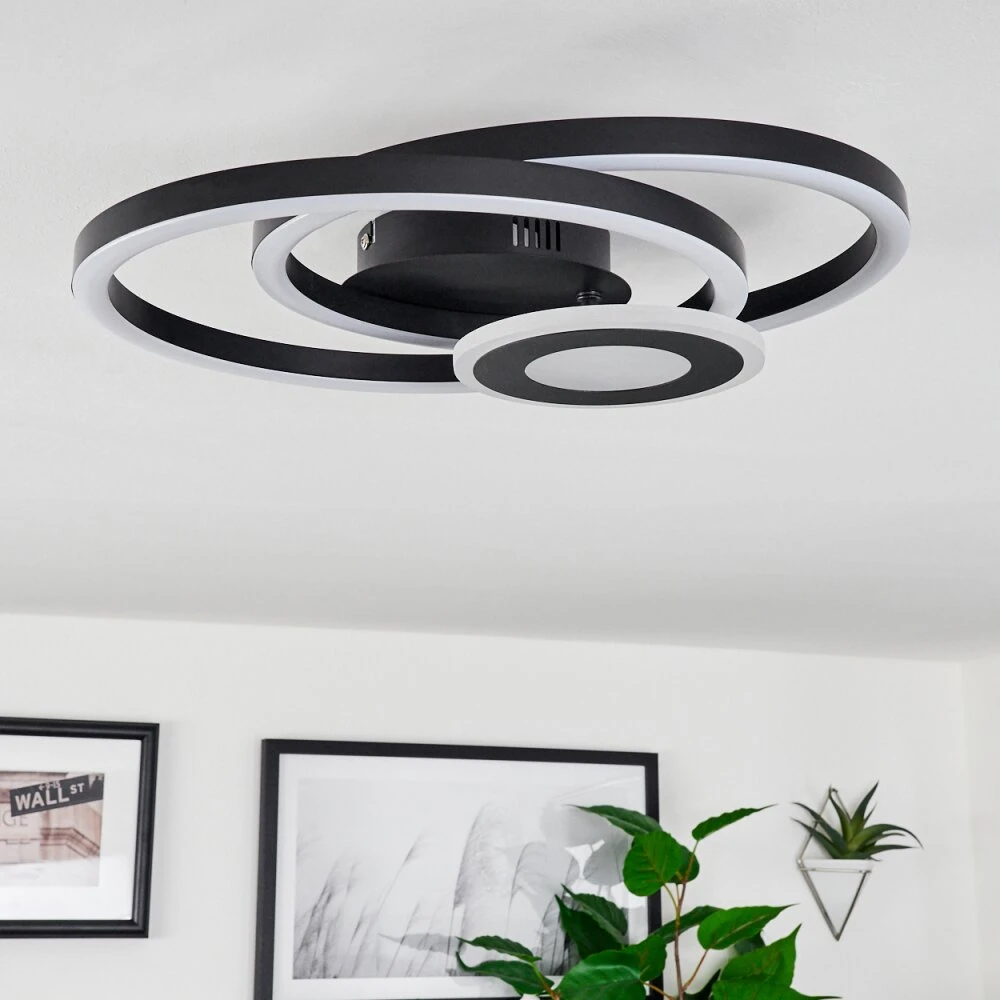 Serzedelo Deckenleuchte LED Schwarz, 1-flammig 4 Serzedelo Deckenleuchte LED Schwarz, 1-flammig – Bild 2