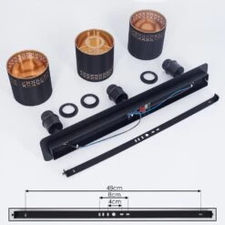 Shoi Deckenleuchte Bad Schwarz, 3-flammig -Lampe Verkäufe shoi deckenleuchte bad h3568798 4