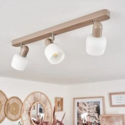 Sivol Deckenleuchte Nickel-Matt, Sandfarben, 3-flammig -Lampe Verkäufe sivol deckenleuchte h3648902 11