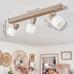 Sivol Deckenleuchte Nickel-Matt, Sandfarben, 3-flammig -Lampe Verkäufe sivol deckenleuchte h3648902 3