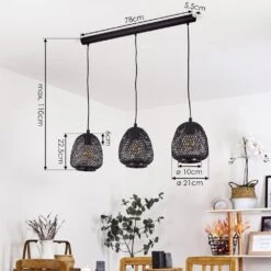 Solera Pendelleuchte Schwarz, 3-flammig -Lampe Verkäufe solera pendelleuchte h3569825 3