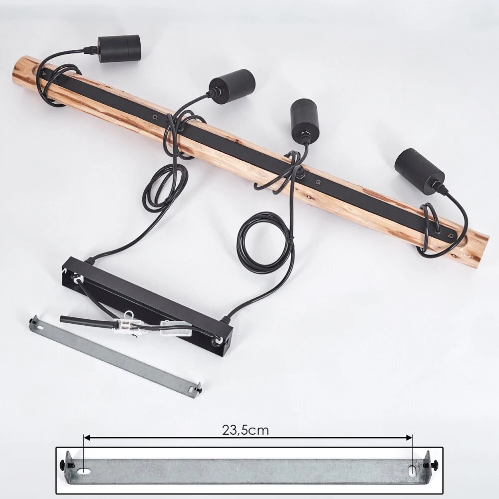 Soungou Hängeleuchte Naturfarben, Schwarz, 4-flammig 7 Soungou Hängeleuchte Naturfarben, Schwarz, 4-flammig – Bild 5