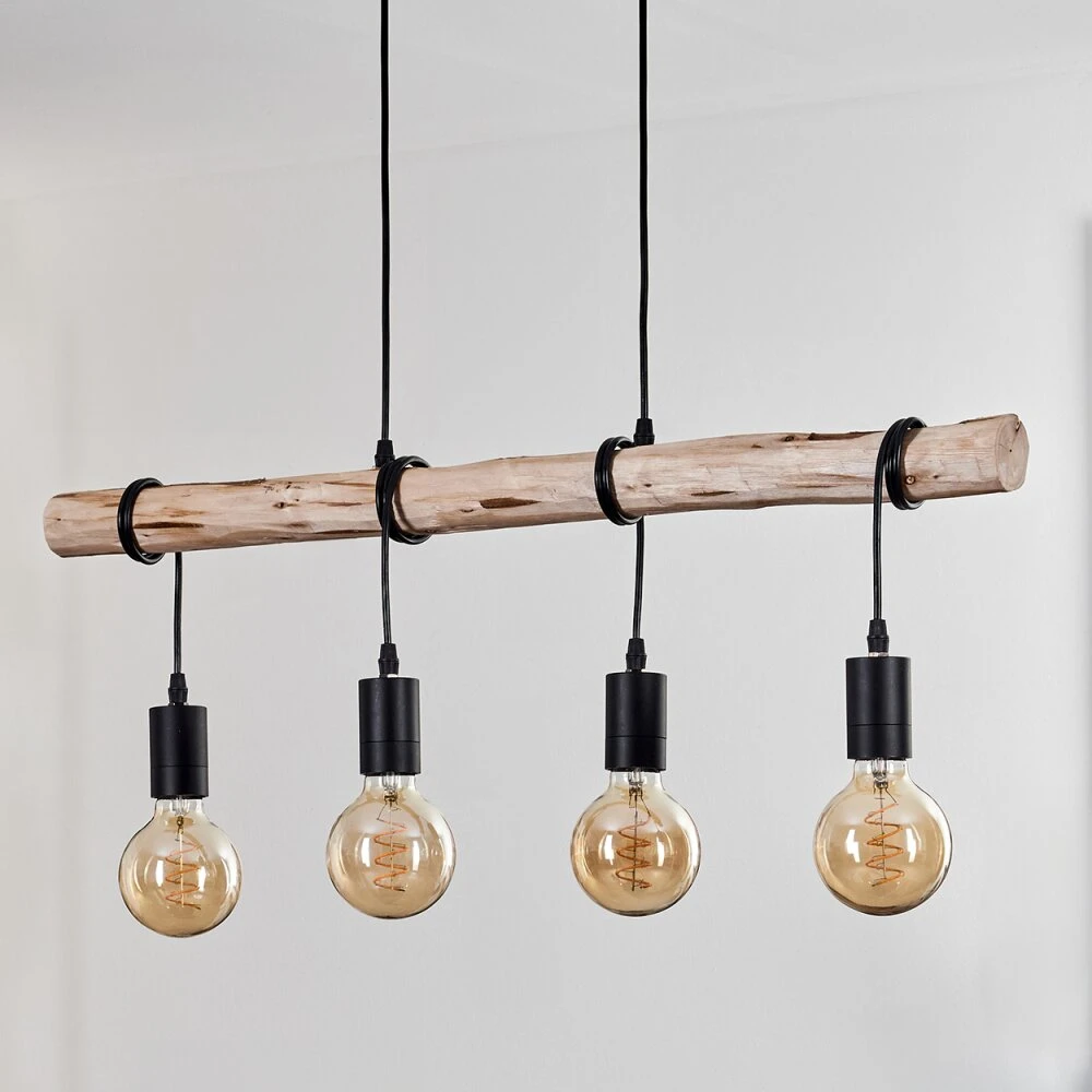 Soungou Hängeleuchte Naturfarben, Schwarz, 4-flammig 10 Soungou Hängeleuchte Naturfarben, Schwarz, 4-flammig – Bild 8