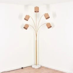 Soungou Stehleuchte 15 Cm Messing, Schwarz, Weiß, 5-flammig -Lampe Verkäufe soungou stehleuchte 15 cm h3936412 7