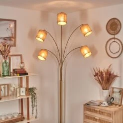 Soungou Stehleuchte 15 Cm Messing, Schwarz, Weiß, 5-flammig -Lampe Verkäufe soungou stehleuchte 15 cm h3936412 8