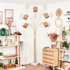 Soungou Stehleuchte 15 Cm Messing, Schwarz, Weiß, 5-flammig -Lampe Verkäufe soungou stehleuchte 15 cm h3936412 9